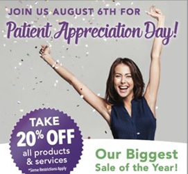 Patient Appreciation Day is Friday, August 6th!