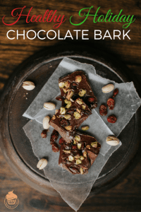 Guilt Free Holiday Chocolate Bark