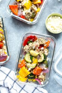 Sheet Pan Greek Chicken Meal Prep Bowls