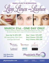Lips, Lines & Lashes: One Day Only Sale!